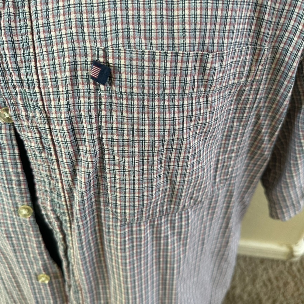 Men’s pre own as is Ralph Lauren Jeans CO size small S button front shirt sleeve - Picture 4 of 6